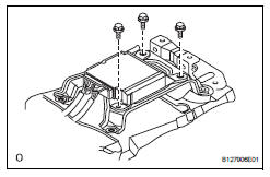 Toyota RAV4. Remove center airbag sensor assembly