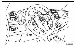 Toyota RAV4. Check steering pad assembly (vehicle not involved in collision and airbag not deployed)