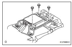 Toyota RAV4. Install center airbag sensor assembly