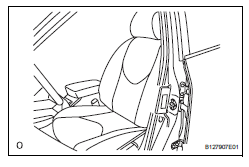 Toyota RAV4. Check front seat side airbag assembly (vehicle not involved in collision)