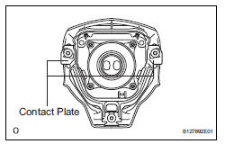 Toyota RAV4. Check steering pad assembly (vehicle involved in collision and airbag not deployed)