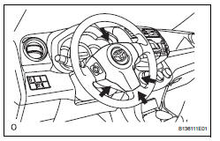 Toyota RAV4. Check steering pad assembly (vehicle involved in collision and airbag not deployed