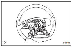 Toyota RAV4. Remove steering pad assembly