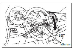 Toyota RAV4. Dispose of steering pad assembly together with vehicle