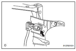 Toyota RAV4. Remove front airbag sensor rh