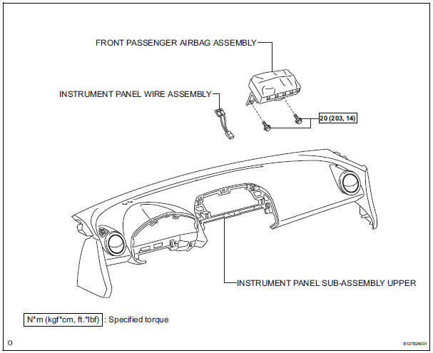 Toyota RAV4. Front passenger airbag assembly