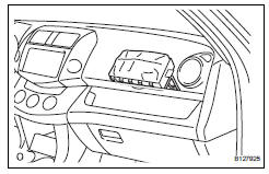 Toyota RAV4. Check front passenger airbag assembly (vehicle not involved in collision and airbag not deployed)