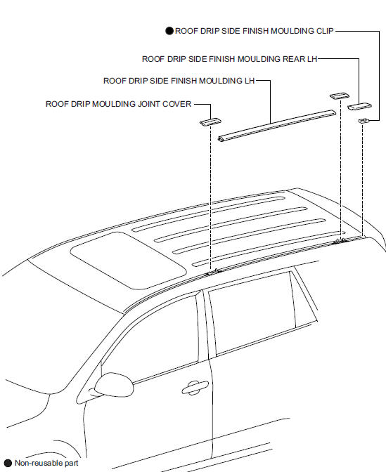 Toyota RAV4. Roof drip side finish moulding