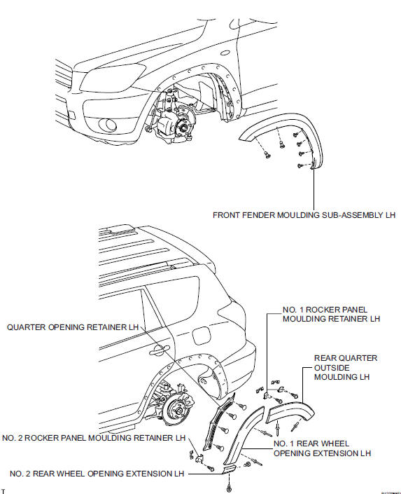 Toyota RAV4. Outside moulding