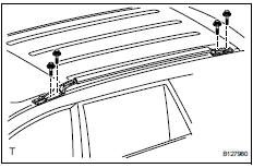 Toyota RAV4. Install roof rack assembly lh