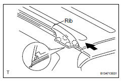 Toyota RAV4. Install roof rack leg cover rear lh