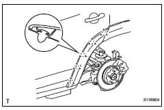 Toyota RAV4. Install no. 1 Rear wheel opening extension lh