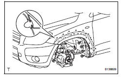 Toyota RAV4. Install front fender moulding subassembly lh