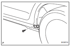 Toyota RAV4. Install no. 2 Rocker panel moulding retainer lh