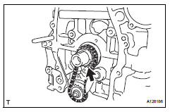 Toyota RAV4. Install crankshaft timing sprocket