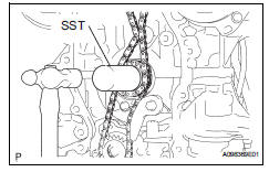 Toyota RAV4. Install chain sub-assembly