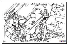 Toyota RAV4. Install radiator reservoir