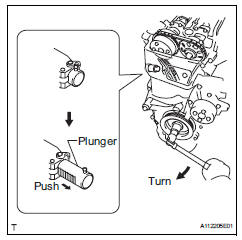 Toyota RAV4. Install no. 1 Chain tensioner