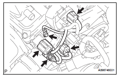 Toyota RAV4. Disconnect engine wire