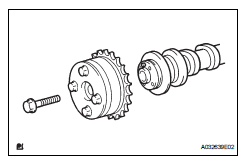 Toyota RAV4. Remove camshaft timing gear assembly