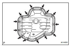 Toyota RAV4. Remove oil pan sub-assembly