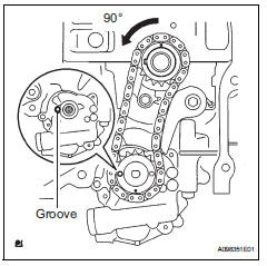 Toyota RAV4. Remove no. 2 Chain sub-assembly