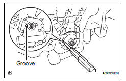 Toyota RAV4. Remove no. 2 Chain sub-assembly