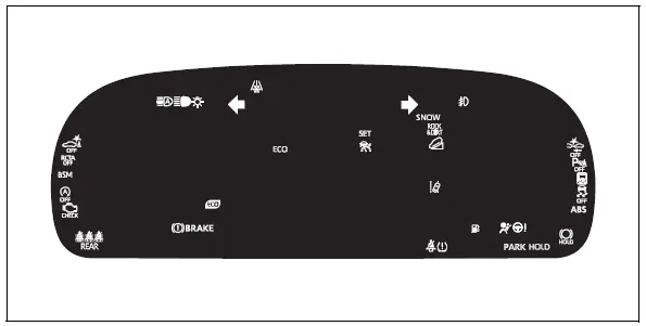 Warning lights and indicators