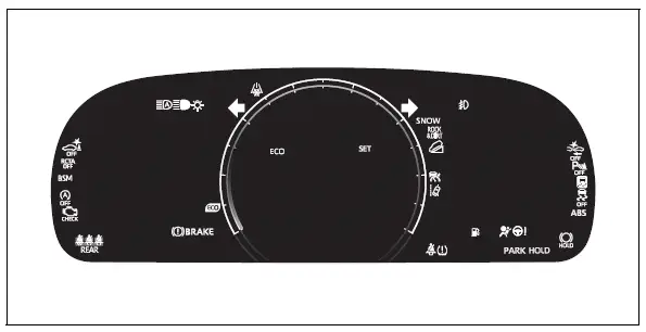 Warning lights and indicators