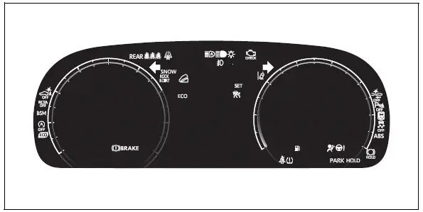 Warning lights and indicators