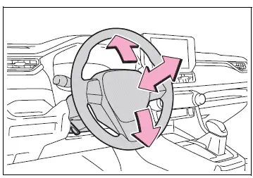 Adjusting the steering wheel and mirrors