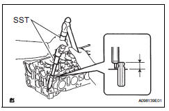 Toyota RAV4. Replace exhaust valve guide bush