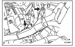 Toyota RAV4. Disconnect engine wire