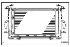 Toyota RAV4. Install upper radiator support subassembly
