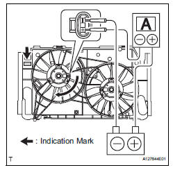 Toyota RAV4. Inspect no. 1 Cooling fan motor