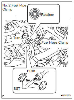 Toyota RAV4. Disconnect fuel main tube