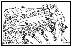 Toyota RAV4. Remove fuel delivery pipe sub-assembly