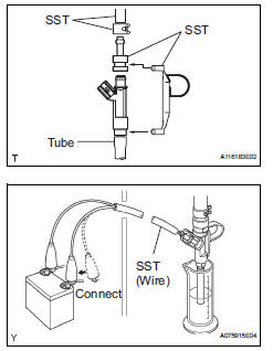 Toyota RAV4. Inspect fuel injector assembly