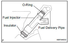 Toyota RAV4. Install fuel delivery pipe sub-assembly