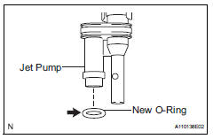 Toyota RAV4. Install fuel sub-tank assembly