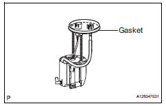 Toyota RAV4. Install fuel suction with pump assembly