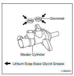 Toyota RAV4. Install master cylinder reservoir grommet