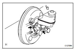 Toyota RAV4. Install brake master cylinder subassembly