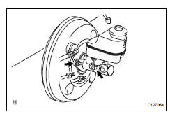 Toyota RAV4. Install brake master cylinder subassembly