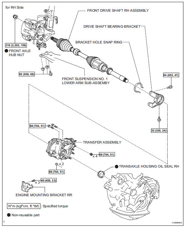 Toyota RAV4. Differential oil seal