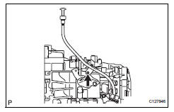 Toyota RAV4. Remove transmission oil filler tube subassembly