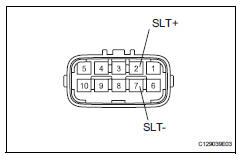 Toyota RAV4. Inspect transmission wire (shift solenoid valve slt)