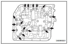Toyota RAV4. Remove transmission valve body assembly