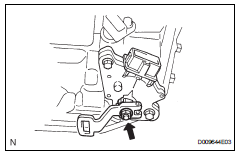 Toyota RAV4. Remove park/neutral position switch assembly