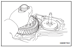 Toyota RAV4. Install differential gear assembly